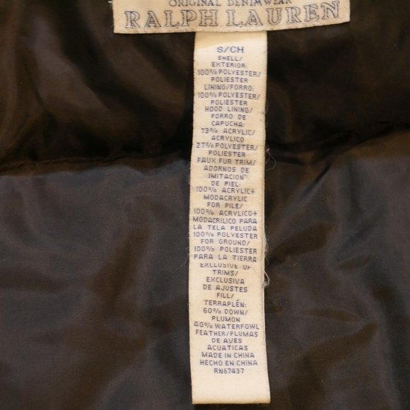 Vintage Polo Jeans Co Ralph Lauren Down Women's Hooded Jacket Size S - Picture 7 of 10